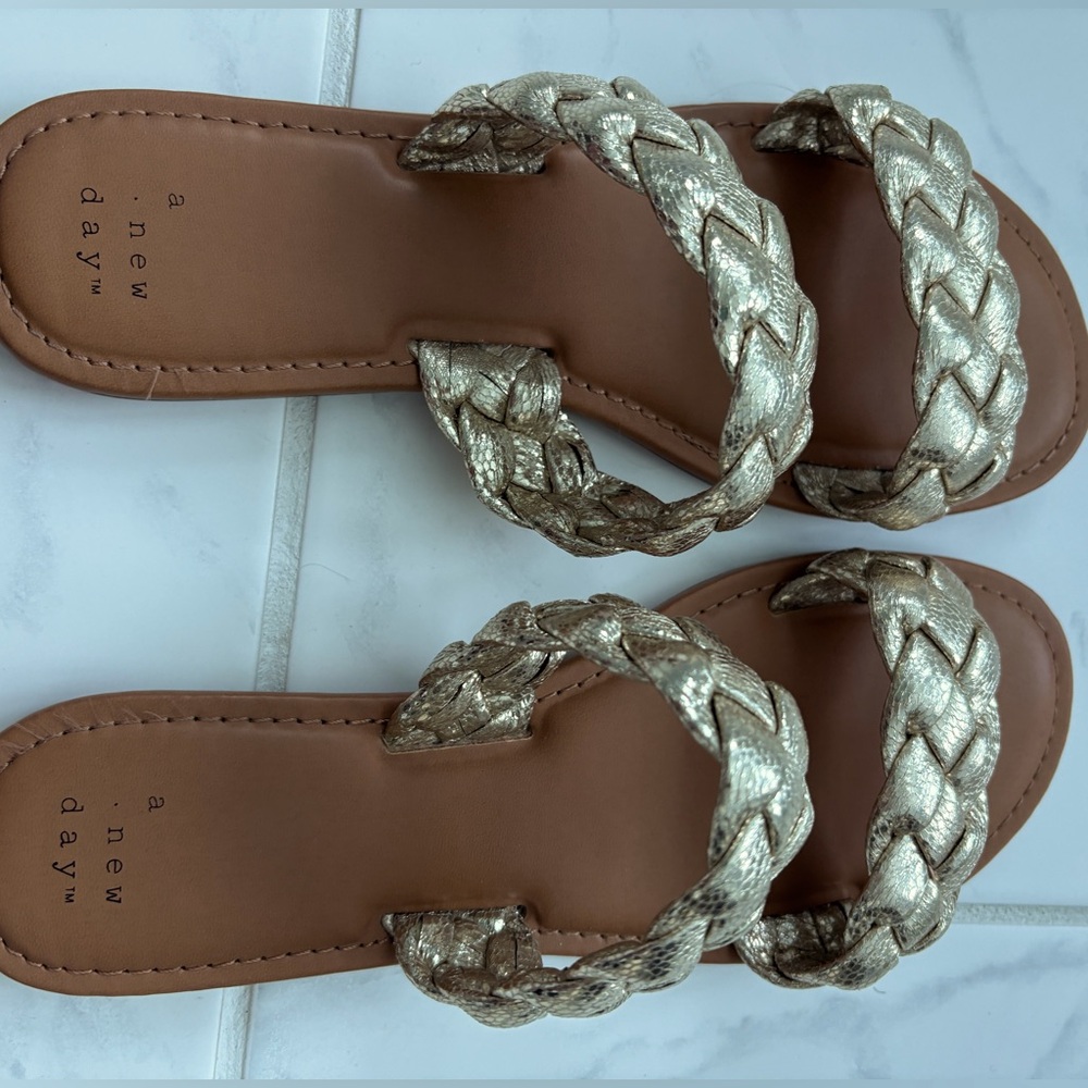 A New Day Sandals - Gold size 7